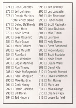 Checklist: 238-316  baseball card collectible - Main Image 2