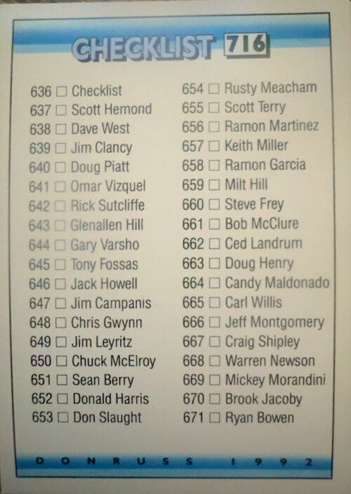 Checklist: 238-316  baseball card collectible - Main Image 3