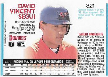 David Segui  baseball card collectible - Main Image 2