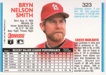 Bryn Smith  baseball card collectible - Main Image 2