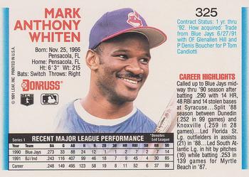 Mark Whiten  baseball card collectible - Main Image 2