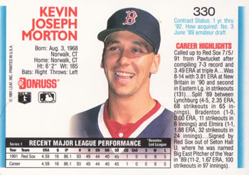 Kevin Morton  baseball card collectible - Main Image 2