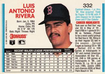 Luis Rivera  baseball card collectible - Main Image 2