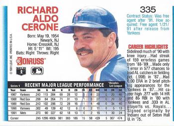 Rick Cerone  baseball card collectible - Main Image 2