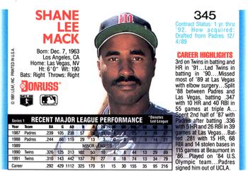 Shane Mack  baseball card collectible - Main Image 2