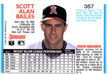 Scott Bailes  baseball card collectible - Main Image 2