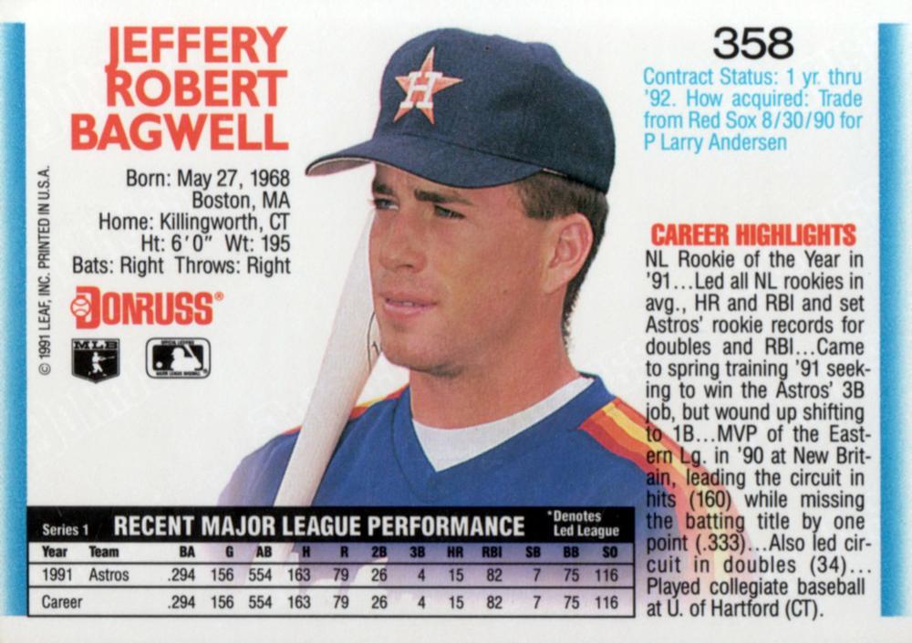 Jeff Bagwell  baseball card collectible - Main Image 2