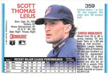 Scott Leius  baseball card collectible - Main Image 2