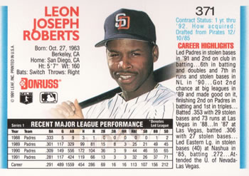 Bip Roberts  baseball card collectible - Main Image 2