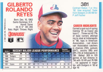 Gilberto Reyes  baseball card collectible - Main Image 2