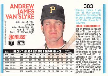 Andy Van Slyke  baseball card collectible - Main Image 2