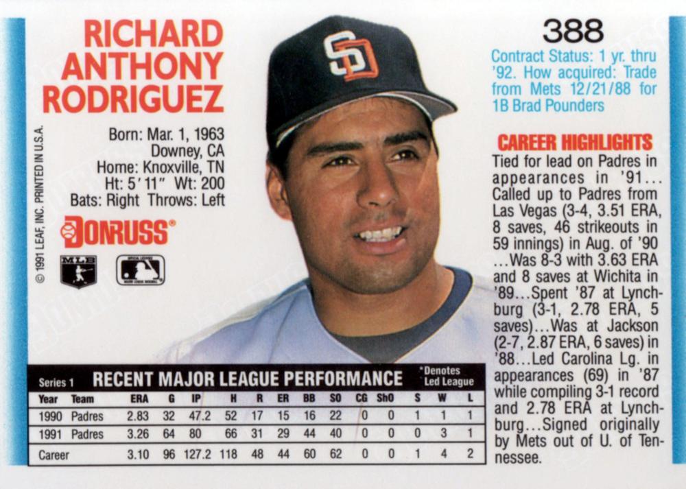 Rich Rodriguez  baseball card collectible - Main Image 2