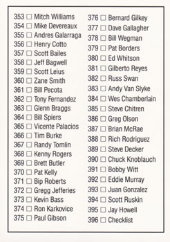 Checklist: 317-396  baseball card collectible - Main Image 2