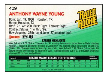 Anthony Young  baseball card collectible - Main Image 2
