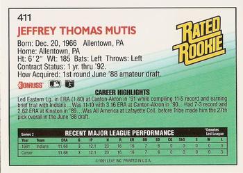 Jeff Mutis  baseball card collectible - Main Image 2