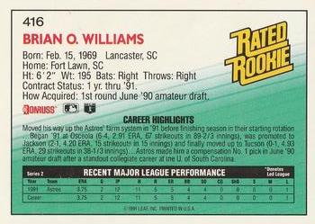 Brian Williams  baseball card collectible - Main Image 2