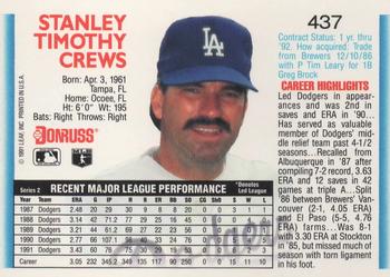 Tim Crews  baseball card collectible - Main Image 2