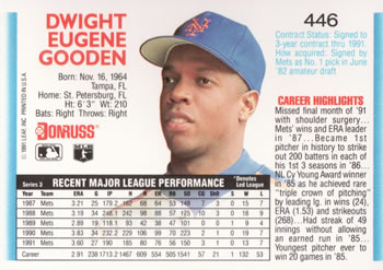 Dwight Gooden  baseball card collectible - Main Image 2
