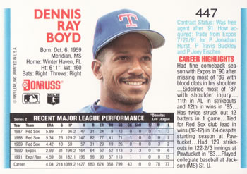 Oil Can Boyd  baseball card collectible - Main Image 2