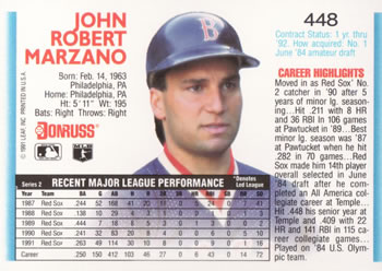 John Marzano  baseball card collectible - Main Image 2
