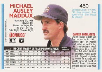 Mike Maddux  baseball card collectible - Main Image 2