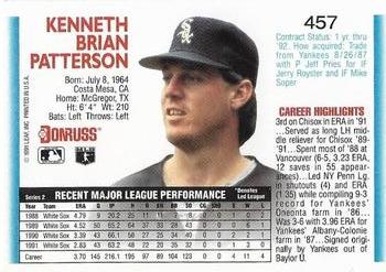 Ken Patterson  baseball card collectible - Main Image 2