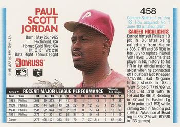 Ricky Jordan  baseball card collectible - Main Image 2