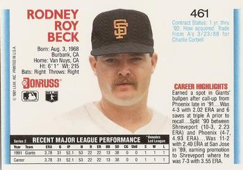 Rod Beck  baseball card collectible - Main Image 2