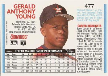 Gerald Young  baseball card collectible - Main Image 2