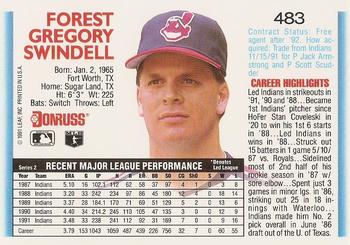 Greg Swindell  baseball card collectible - Main Image 2