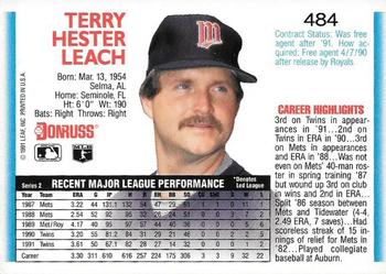 Terry Leach  baseball card collectible - Main Image 2