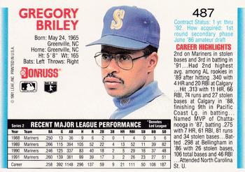 Greg Briley  baseball card collectible - Main Image 2