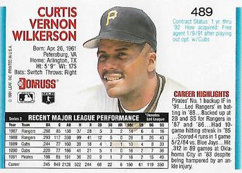 Curtis Wilkerson  baseball card collectible - Main Image 2