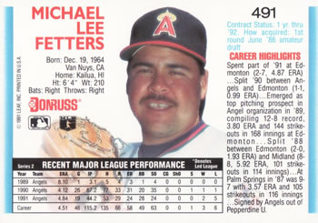 Mike Fetters  baseball card collectible - Main Image 2