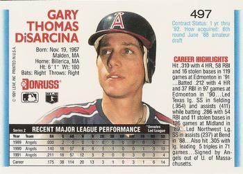 Gary DiSarcina  baseball card collectible - Main Image 2
