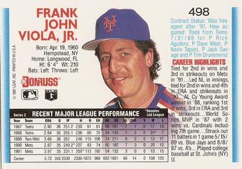 Frank Viola  baseball card collectible - Main Image 2