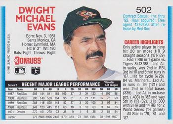 Dwight Evans  baseball card collectible - Main Image 2