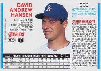 Dave Hansen  baseball card collectible - Main Image 2