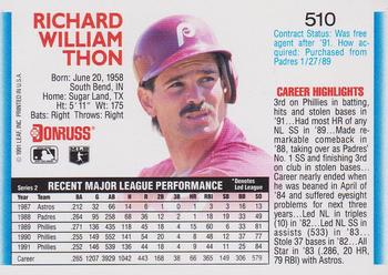 Dickie Thon  baseball card collectible - Main Image 2