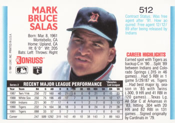 Mark Salas  baseball card collectible - Main Image 2