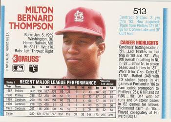 Milt Thompson  baseball card collectible - Main Image 2