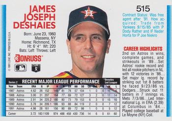 Jim Deshaies  baseball card collectible - Main Image 2