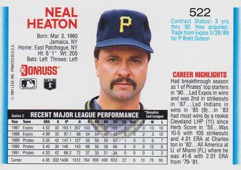 Neal Heaton  baseball card collectible - Main Image 2