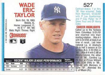 Wade Taylor  baseball card collectible - Main Image 2