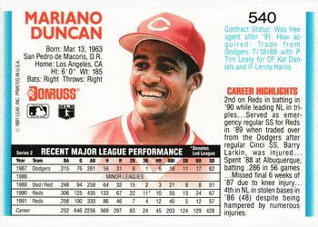 Mariano Duncan  baseball card collectible - Main Image 2