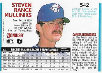 Rance Mulliniks  baseball card collectible - Main Image 2