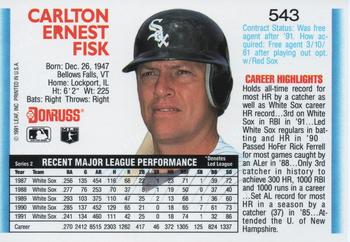 Carlton Fisk  baseball card collectible - Main Image 2