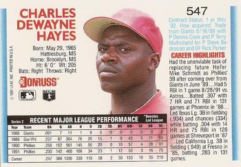 Charlie Hayes  baseball card collectible - Main Image 2