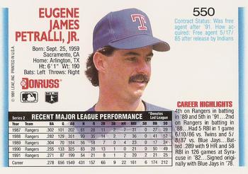 Geno Petralli  baseball card collectible - Main Image 2