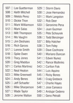 Checklist: 474-550  baseball card collectible - Main Image 2